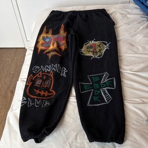 BBDR Men's Black Graphic Joggers